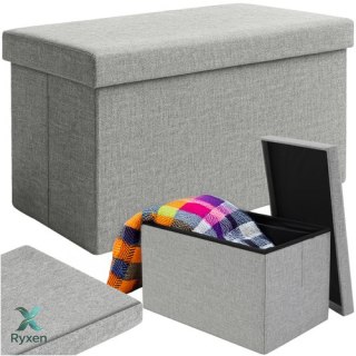 Pufa materiałowa szara 60x30x30 cm Ruhhy 25996 RUHHY