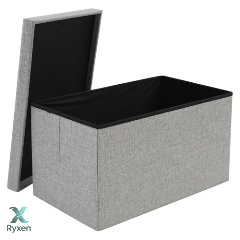 Pufa materiałowa szara 60x30x30 cm Ruhhy 25996 RUHHY