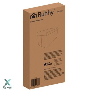 Pufa welurowa szara 60x30x30 cm Ruhhy 25994 RUHHY
