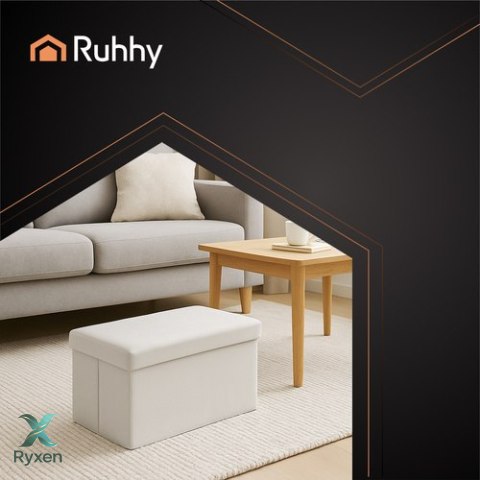 Pufa welurowa szara 60x30x30 cm Ruhhy 25994 RUHHY