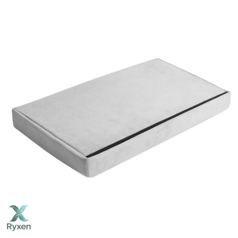 Pufa welurowa szara 60x30x30 cm Ruhhy 25994 RUHHY