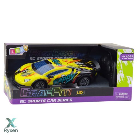 Samochód Sportowy Zdalnie Sterowany RC Światła LED Żółty 1:22 LEAN TOYS