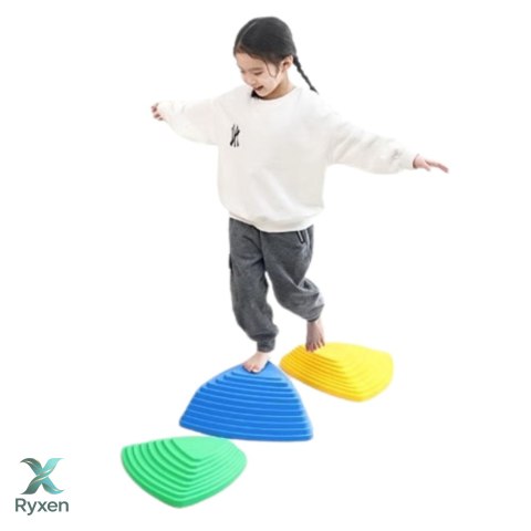 Ścieżka Edukacyjna Sensoryczna Kamienie Równoważne Kolorowe 6szt LEAN TOYS