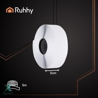 Taśma- rzep samoprzylepny 5mx5cm biały Ruhhy 25807 RUHHY