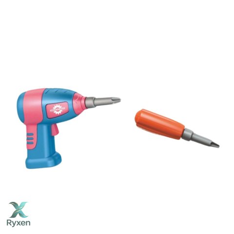 Zestaw Do Skręcania DIY Walizka Układanka Dinozaury Klocki Wkrętarka 228el. LEAN TOYS