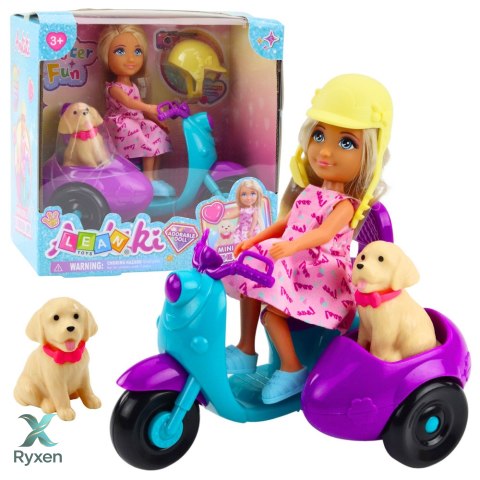 Zestaw Mini Laleczka Ankiki Na Skuterze Trójkołowym Piesek LEAN TOYS