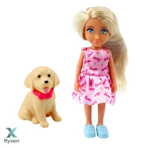 Zestaw Mini Laleczka Ankiki Na Skuterze Trójkołowym Piesek LEAN TOYS