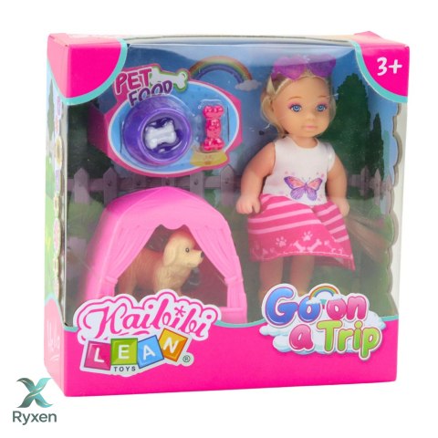 Zestaw Mini Laleczka Z Pieskiem Namiotem I Akcesoriami LEAN TOYS