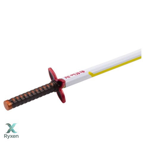 Długopis Miecz Katana Anime Metalowy Czarny Tusz Wymienny Wkład Biało-Żółty LEAN