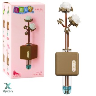 Klocki Konstrukcyjne Gałązka Kwiat Bawełny W Fiolce 392 el. LEAN TOYS