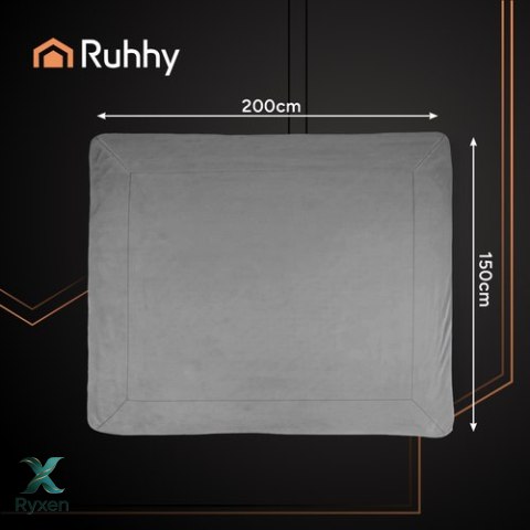 Koc dwustronny 150x200cm ciemnoszary Ruhhy 26292 RUHHY