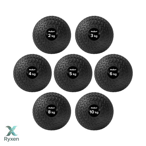 Mała piłka lekarska do ćwiczeń rehabilitacyjna Slam Ball 23cm 20kg, REBEL ACTIVE Rebel