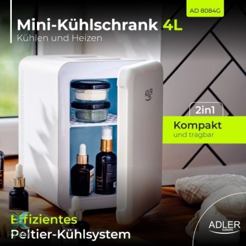 AD 8084 grey Mini lodówka 4l | chłodzenie i podgrzewanie | do domu i samochodu | system peltiera ADLER