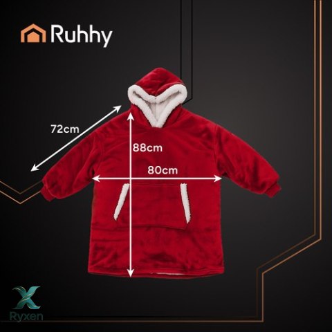 Bluza XXL - koc czerwony Ruhhy 26145 RUHHY
