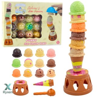 Gra Zręcznościowa Wieża Lodów Gałki Kolorowe 17 el. LEAN TOYS