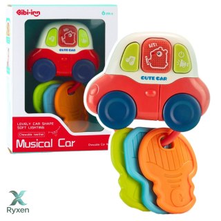 Interaktywne Autko z Gryzakami Klucze Dla Malucha Światła Dźwięki LEAN TOYS