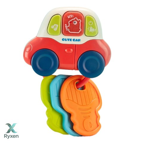 Interaktywne Autko z Gryzakami Klucze Dla Malucha Światła Dźwięki LEAN TOYS