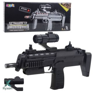 Karabin Zabawkowy Broń Światła Dźwięki Celownik Czarny 41cm LEAN TOYS