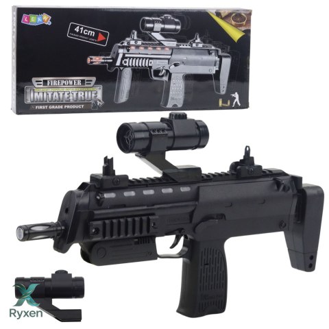 Karabin Zabawkowy Broń Światła Dźwięki Celownik Czarny 41cm LEAN TOYS