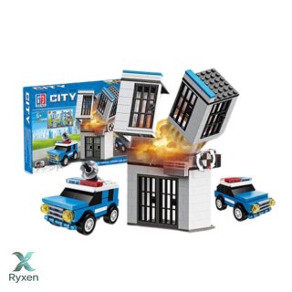 Klocki Konstrukcyjne Budynki Komisariatu Policji 190-213 el. LEAN TOYS