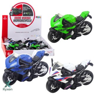 Motocykl Wyścigowy Sportowy Z Napędem Światła Dźwięki Mix LEAN TOYS