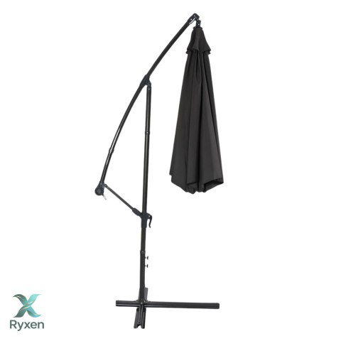 Parasol Ogrodowy Boczny Z Regulacją Pochyłu 350 x 250cm Antracyt LEAN