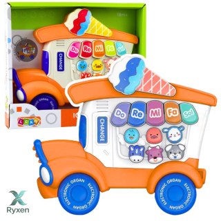 Pianinko Elektryczne Edukacyjne Dla Malucha Lodziarnia Pomarańczowe LEAN TOYS
