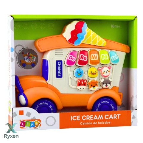 Pianinko Elektryczne Edukacyjne Dla Malucha Lodziarnia Pomarańczowe LEAN TOYS