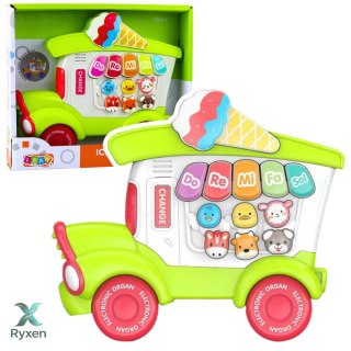 Pianinko Elektryczne Edukacyjne Dla Malucha Lodziarnia Zielone LEAN TOYS