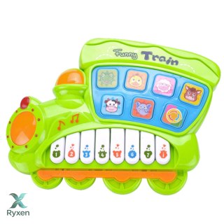 Pianinko Elektryczne Edukacyjne Dla Malucha Lokomotywa Zielone LEAN TOYS