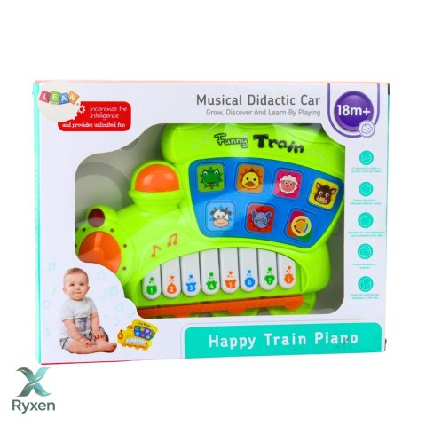Pianinko Elektryczne Edukacyjne Dla Malucha Lokomotywa Zielone LEAN TOYS