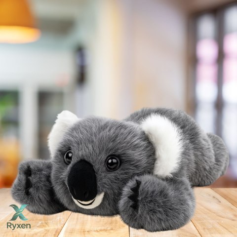 Pluszowa Maskotka Przytulanka Leżący Miś Koala Szary 30cm LEAN TOYS