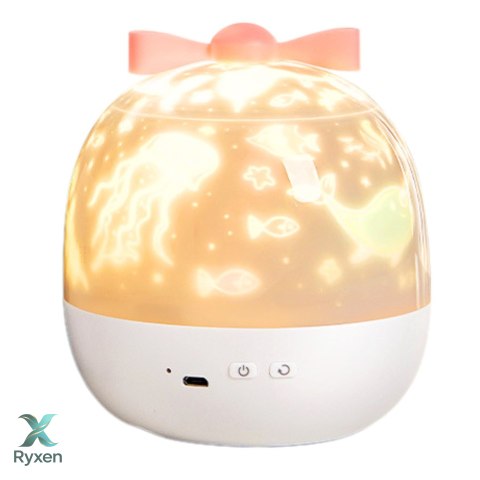 Projektor Gwiazd Dla Dzieci Lampka Nocna 6 Wymiennych Projekcji LEAN TOYS