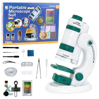 Przenośny Mikroskop Edukacyjny Dla Dzieci 2w1 60X/180X Akcesoria LEAN TOYS