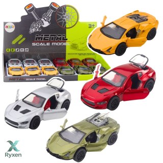 Samochód Sportowy Metalowy Z Napędem Światła Dźwięki Mix LEAN TOYS