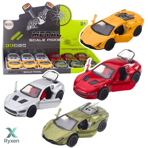 Samochód Sportowy Metalowy Z Napędem Światła Dźwięki Mix LEAN TOYS