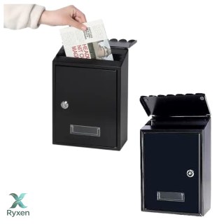 Skrzynka Pocztowa Na Listy Stal Ocynkowana Czarna 26,5x18,5x6,5cm LEAN