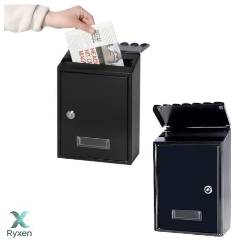 Skrzynka Pocztowa Na Listy Stal Ocynkowana Czarna 26,5x18,5x6,5cm LEAN