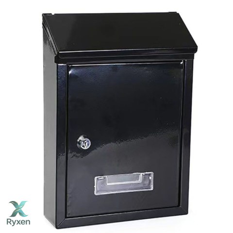 Skrzynka Pocztowa Na Listy Stal Ocynkowana Czarna 26,5x18,5x6,5cm LEAN
