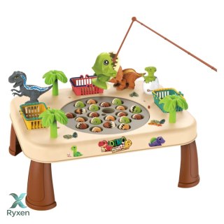 Stolik Do Łowienia Dinozaurów Elektryczny Obrotowa Tarcza Dźwięki LEAN TOYS