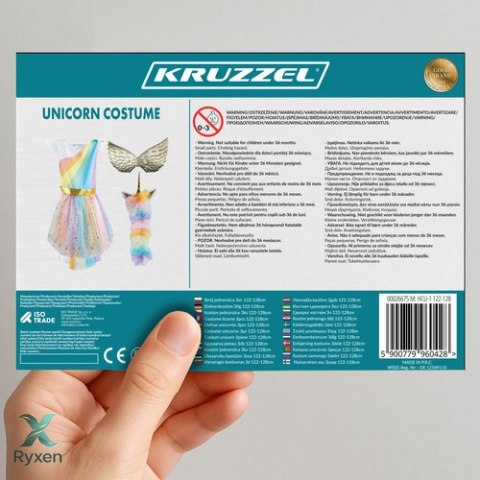 Strój jednorożca 3el. 122-128cm Kruzzel 26675 KRUZZEL