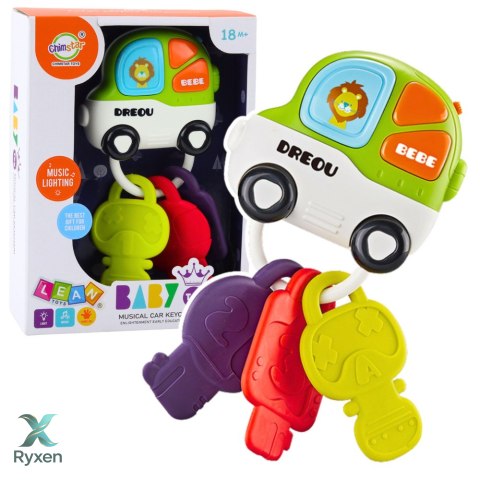 Zabawka Interaktywna Autko Gryzak Klucze Dla Malucha Światła Dźwięki LEAN TOYS