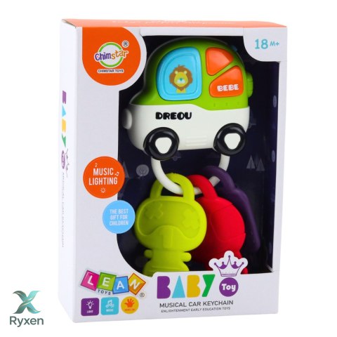 Zabawka Interaktywna Autko Gryzak Klucze Dla Malucha Światła Dźwięki LEAN TOYS