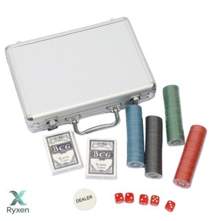 Zestaw Do Gry W Pokera Profesjonalny Aluminiowa Walizka 500 el. LEAN TOYS