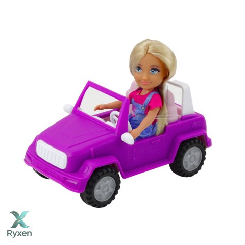 Zestaw Laleczka Ankiki Samochód Kabriolet Z Przyczepą Koń LEAN TOYS