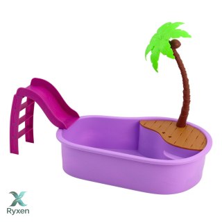 Zestaw Lalka Anlily Na Plaży Basen Palma Akcesoria 8 el. LEAN TOYS
