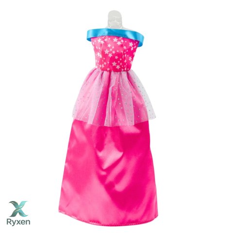 Zestaw Sukienki Dla Lalek Anlili Buty Torebka Korony Akcesoria 8 el. LEAN TOYS