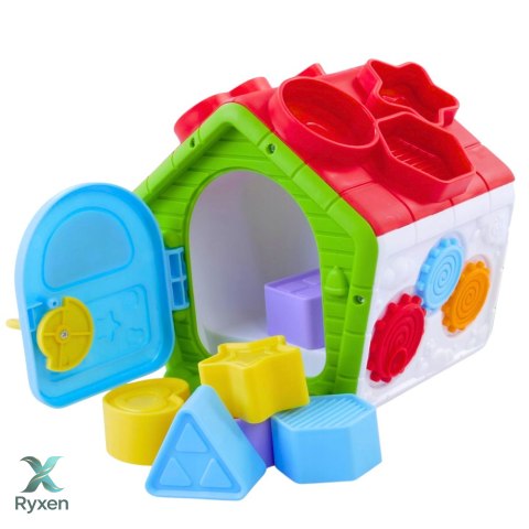 Interaktywny Domek Edukacyjny Sorter Dla Malucha Zielony LEAN TOYS