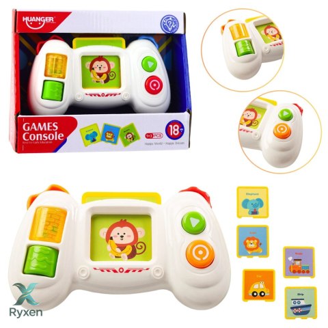 Konsola Pad Interaktywny Edukacyjny Z Kartami Światła Dźwięki LEAN TOYS