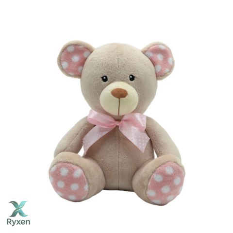 Maskotka miś kropek beżowy 25 cm TULILO